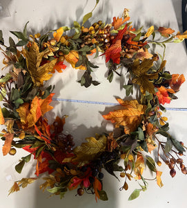 Fall leaves wreath